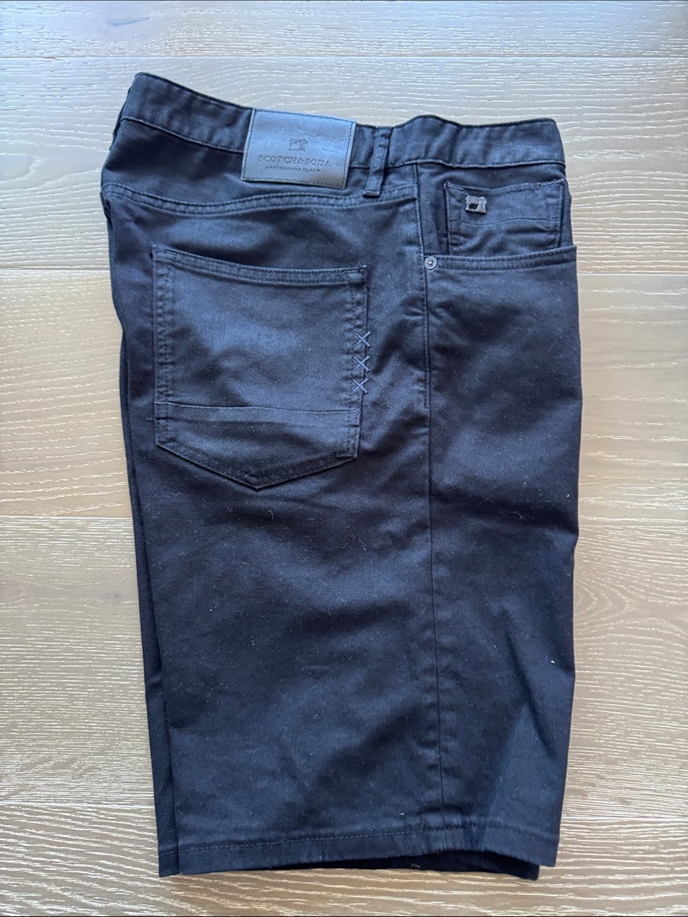 Scotch & Soda Men's Black Denim Shorts